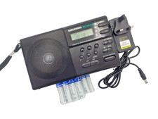 Grundig Ocean Boy 330 Portable Radio 4 Wave Bands FM SW LW MW Clock - Vintage