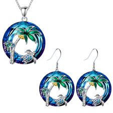 Turtle Necklace and Earring