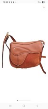 Gorgeous Rare Vintage Gucci Orange Tan Leather Saddle Shoulder Bag Belt Bag