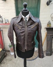 1930s 1940s Leather Jacket WW2 Luftwaffe Hartman German