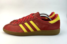 Adidas Originals Munchen Mens Trainers Red Yellow Gum Terraces Casuals UK 10