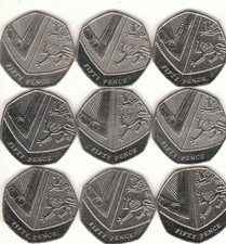 2008 - 2020 Royal Shield of Arms 50p coin Fifty pence coins – Circulated
