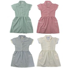 Girls School Dress Gingham Ex
