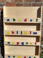 Tidy Books® Alphabet ABC Wooden Bookcase Bookshelf Children's Kids Wall