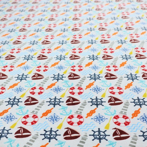 Colourful nautical upholstery - colourful,