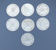 7 x George V One Florin 0.500