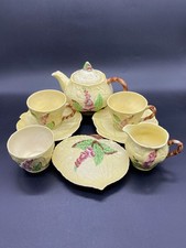 Carlton Ware Foxglove Yellow Tea For Two Teapot Sugar Milk Cups Saucers Plate