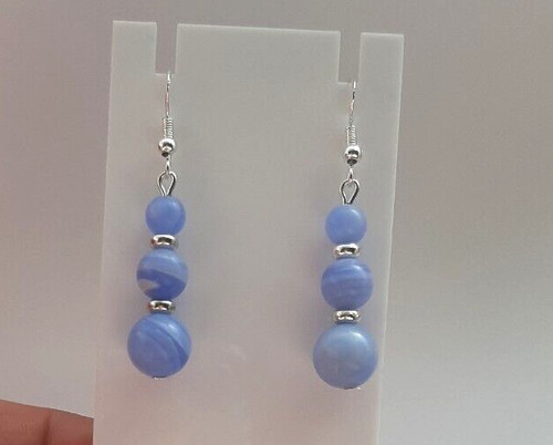 Blue lace agate striped - lace,