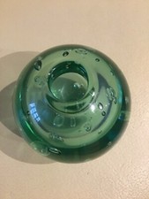 MMA vint green glass dump bubbles