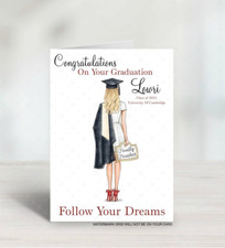 personalised Graduation card