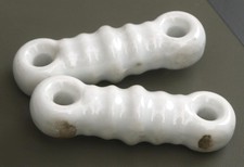 Pyrex Ceramic Dog Bone Antenna Insulators, Pair