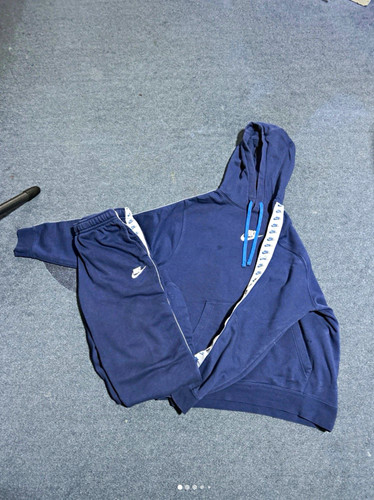 Nike navy fleece hooded - nike,