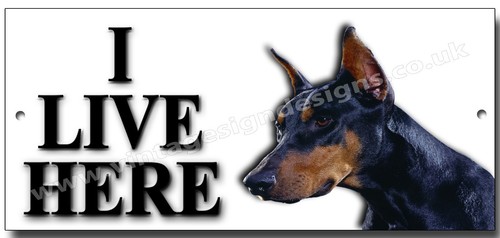 Doberman live here - live, here"
