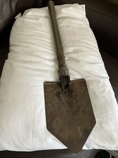 Folding Military Trench Spade Possibly World War Unsure Of Country Taiwan Emboss