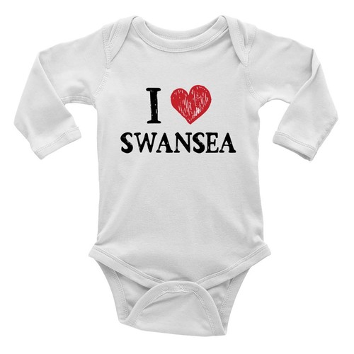 Love swansea baby grow vest - grow,