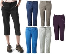 Craghoppers Womens Kiwi Pro Full Stretch Crops 3/4 Capri Light Summer Trousers