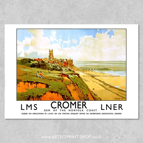 Lms lner cromer poster - &,