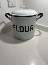 Vintage English Enamel Flour