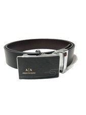 Mens Armani Black Leather Belt