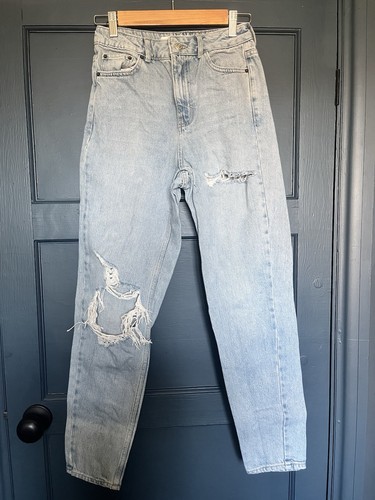 Topshop ripped mom jeans size - topshop,