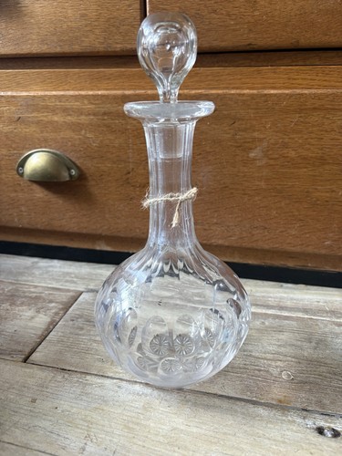 Victorian cut glass decanter - victorian,