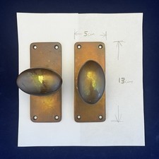 Antique Brass Oval Door Knobs