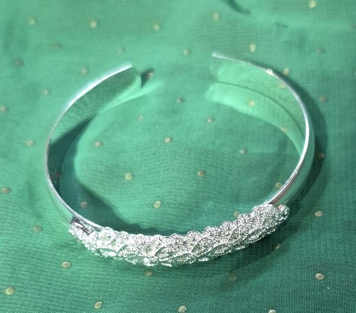 Silver tone metal rhinestone - tone,