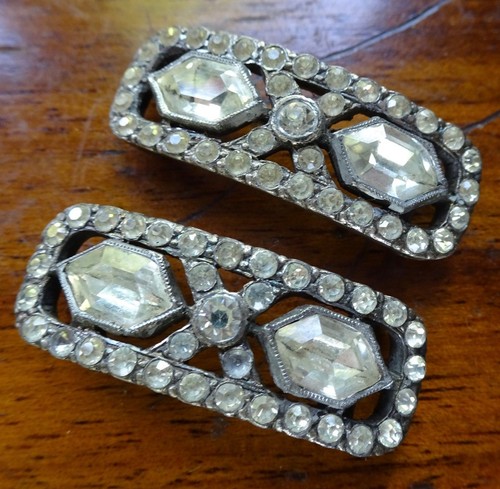 Pair antique art deco - deco, clear
