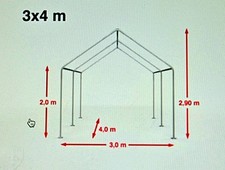 Toolport 3mx4m Marquee. Heavy Duty Galvanised steel frame. Used only once. 
