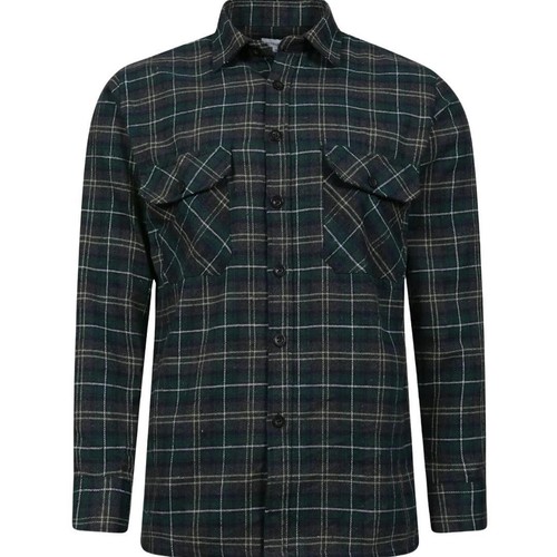 Men checked flannel shirt - checked,