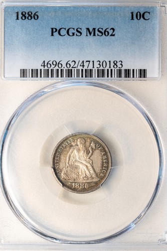 1886 seated liberty - p,
