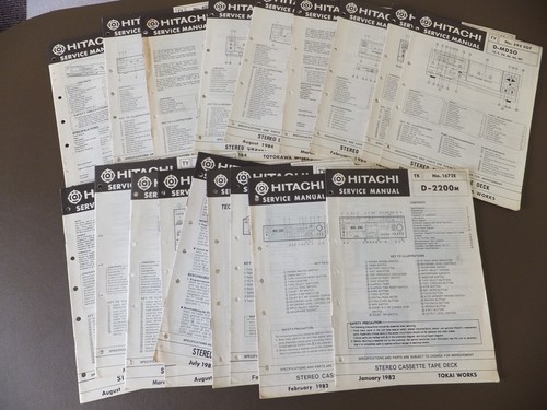 Hitachi service manuals stereo - hitachi,