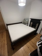 King Size Wooden Slatted Bed And Emma mattress 191 X 210 CM