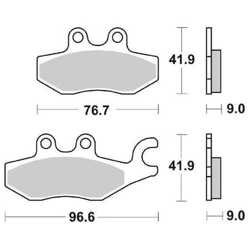 Pair brake pads 187ms 187 - of,