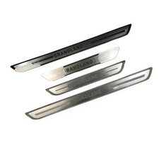 Vauxhall Grandland X Stainless Steel Door Sill Protectors Scuff Plates 4pc