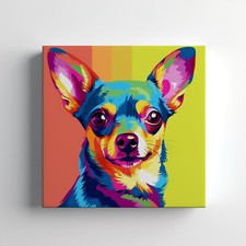 Colourful Chihuahua Dog Canvas