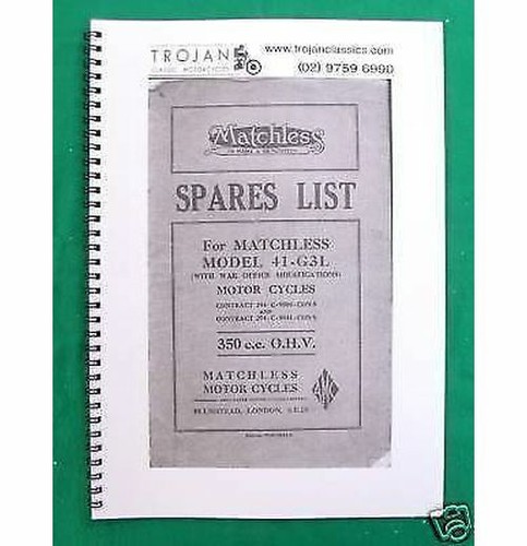 Parts book matchless 1941 - book,,