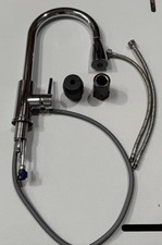 Liquida KPO11CH Swivel Single Lever Pull Out Mono Chrome Kitchen Tap - GRADED