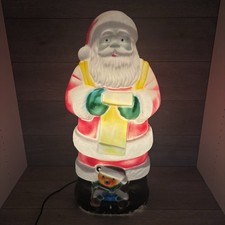 Vintage Santa Outdoor Light Up Christmas Decoration Blow Mould 80 cm