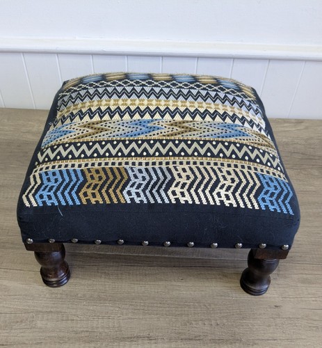 Agra kilim style footstool - style,