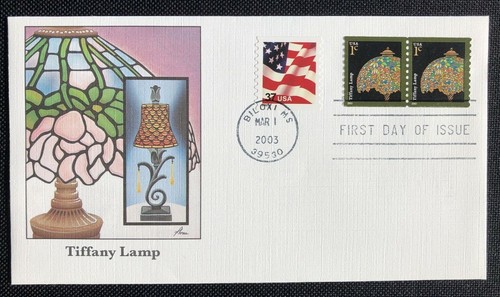 Tiffany lamp fdc fleetwood - tiffany,
