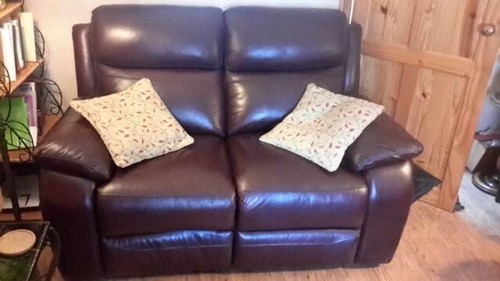 Italian leather matching sofas - italian,