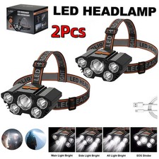 2X Headlight Rechargeable Head