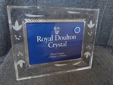 Royal Doulton Finest Hand Cut Crystal Fleur Picture/Photo Frame ~ 120 x 170mm