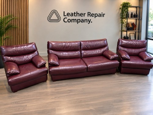 Plan 1960s burgundy leather - g,