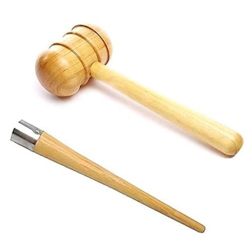 Wooden cricket bat grip - wooden, cone