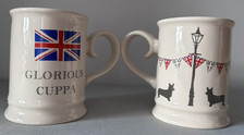 2 DMD David Mason Design Majestic Union Jack Design Ceramic Mugs