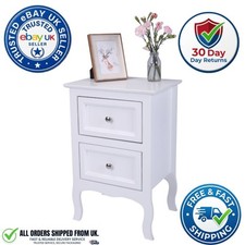 White 2-Tier Night Table
