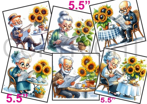 Card toppers 5 old - 6, 5.5"