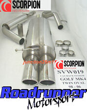 Scorpion Golf GTI MK4 1.8T Exhaust System Stainless Cat Back Res Twin SVW019 